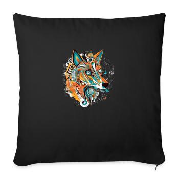 Zako le chien - Housse de coussin décorative 45 x 45 cm - noir - Devant