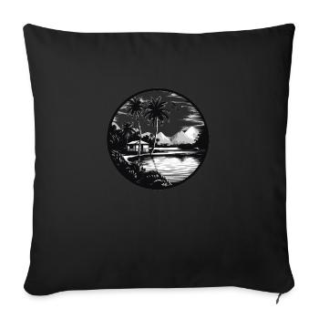 Minimalist dream destination - Sofa pillowcase 17,3'' x 17,3'' (45 x 45 cm) - black - Front
