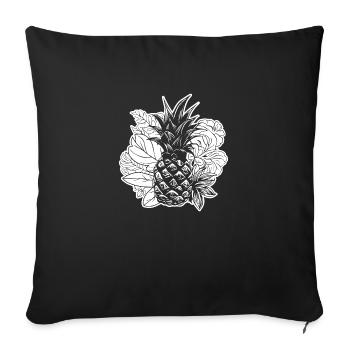 Pineapple - Sofa pillowcase 17,3'' x 17,3'' (45 x 45 cm) - black - Front