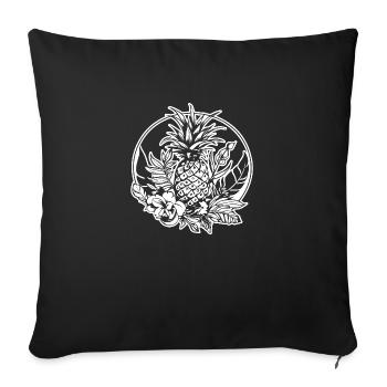 Pineapple - Sofa pillowcase 17,3'' x 17,3'' (45 x 45 cm) - black - Front