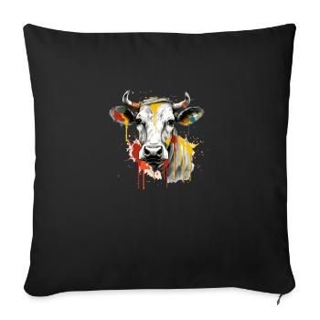 Lika die Kuh - Sofakissenbezug 45 x 45 cm - Schwarz - Vorne