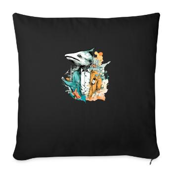 Bako l'homme poisson - Housse de coussin décorative 45 x 45 cm - noir - Devant