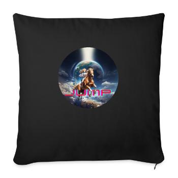 earth show jumping jump - Sofakissenbezug 45 x 45 cm - Schwarz - Vorne