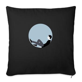 Bubble - Housse de coussin décorative 45 x 45 cm - noir - Devant