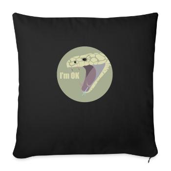 I am OK - Sofa pillowcase 17,3'' x 17,3'' (45 x 45 cm) - black - Front