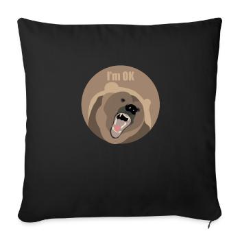 I am OK - Sofa pillowcase 17,3'' x 17,3'' (45 x 45 cm) - black - Front