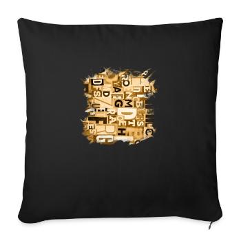 Graffiti style Splash hip hop colors painter color - Sofa pillowcase 17,3'' x 17,3'' (45 x 45 cm) - black - Front
