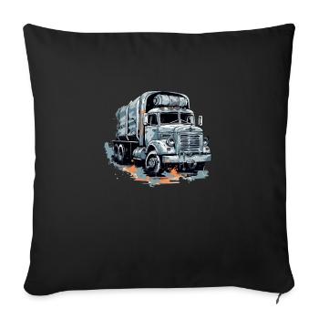 Camion Bigtruck - Sofakissenbezug 45 x 45 cm - Schwarz - Vorne