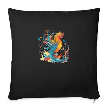 Zako der Phönix - Sofakissenbezug 45 x 45 cm - Schwarz - Vorne