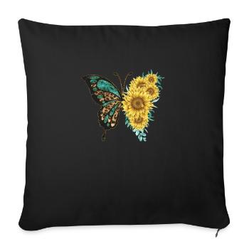 Butterfly - Sofakissenbezug 45 x 45 cm - Schwarz - Vorne