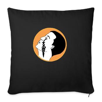 Tear of time - Sofa pillowcase 17,3'' x 17,3'' (45 x 45 cm) - black - Front