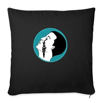 Tear of time - Sofa pillowcase 17,3'' x 17,3'' (45 x 45 cm) - black - Front