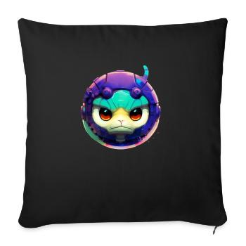 Dragon extraterrestre - Housse de coussin décorative 45 x 45 cm - noir - Devant