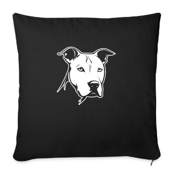 Pitbull - Sofakissenbezug 45 x 45 cm - Schwarz - Vorne