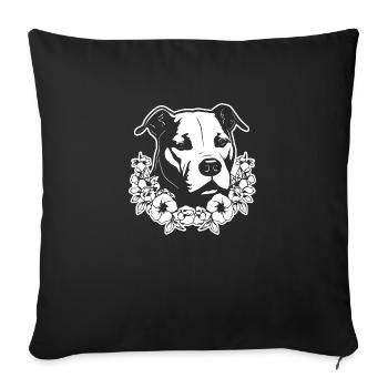 Pitbull - Housse de coussin décorative 45 x 45 cm - noir - Devant