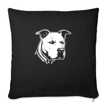 Pitbull - Housse de coussin décorative 45 x 45 cm - noir - Devant