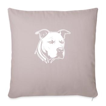 Pitbull - Housse de coussin décorative 45 x 45 cm - taupe clair - Devant