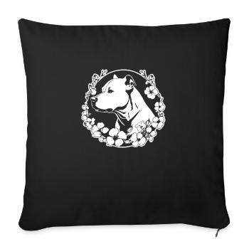 Pitbull - Housse de coussin décorative 45 x 45 cm - noir - Devant