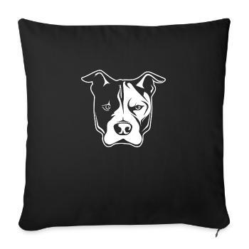 Pitbull - Housse de coussin décorative 45 x 45 cm - noir - Devant