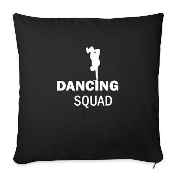 Dancing Dance Music - Sofa pillowcase 17,3'' x 17,3'' (45 x 45 cm) - black - Front