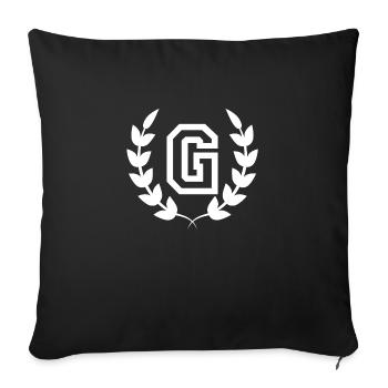 Letter g sport - Sofa pillowcase 17,3'' x 17,3'' (45 x 45 cm) - black - Front
