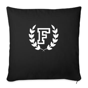 Buchstabe f sport - Sofakissenbezug 45 x 45 cm - Schwarz - Vorne