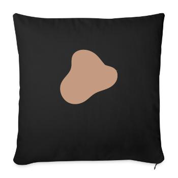 BlobDesign - Sofakissenbezug 45 x 45 cm - Schwarz - Vorne