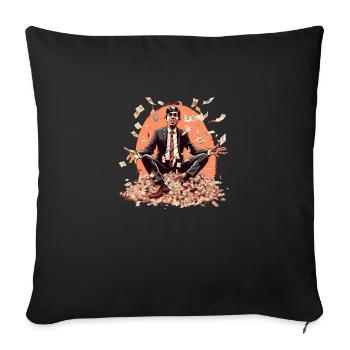 Richi money - Sofa pillowcase 17,3'' x 17,3'' (45 x 45 cm) - black - Front
