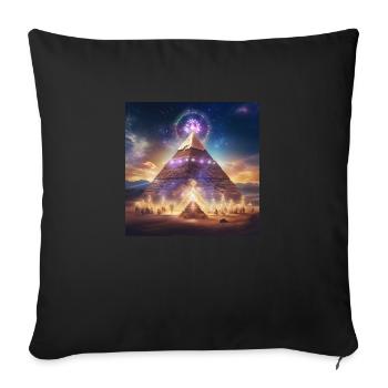 Pyramid - Sofa pillowcase 17,3'' x 17,3'' (45 x 45 cm) - black - Front