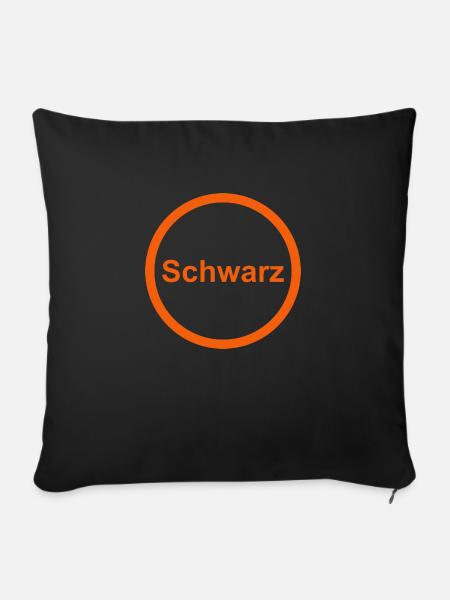 Schwarz - Sofakissenbezug 45 x 45 cm - Schwarz