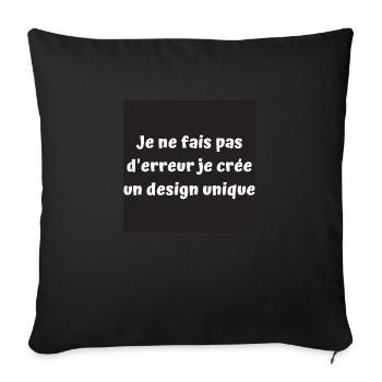 Bricoleur de génie ou maladroit - Housse de coussin décorative 45 x 45 cm - noir - Devant