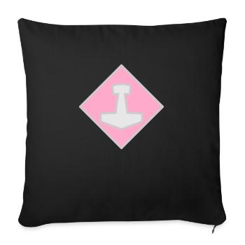 Mjölnir - Housse de coussin décorative 45 x 45 cm - noir - Devant