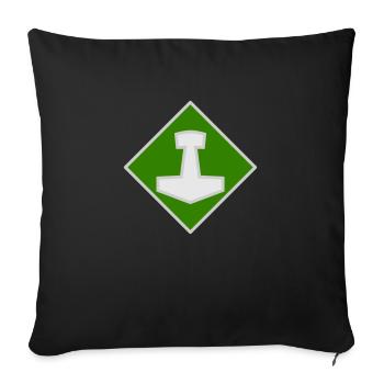 Mjölnir - Housse de coussin décorative 45 x 45 cm - noir - Devant