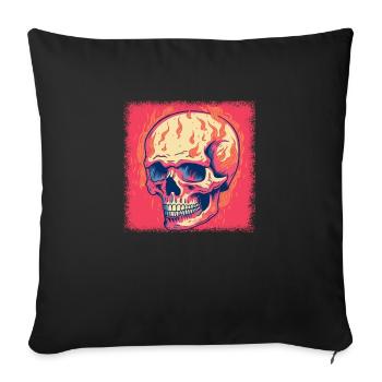 gift idea birthday present idea human skeleton - Sofa pillowcase 17,3'' x 17,3'' (45 x 45 cm) - black - Front