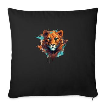 The lioness in you - Sofa pillowcase 17,3'' x 17,3'' (45 x 45 cm) - black - Front