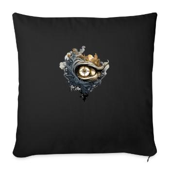 Vous observez avec vigilance - Housse de coussin décorative 45 x 45 cm - noir - Devant