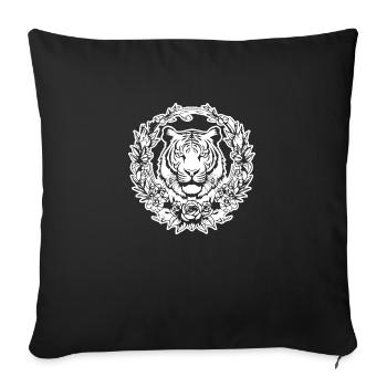 Tiger Big Cat - Sofa pillowcase 17,3'' x 17,3'' (45 x 45 cm) - black - Front