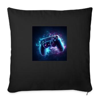Game controller - Sofa pillowcase 17,3'' x 17,3'' (45 x 45 cm) - black - Front
