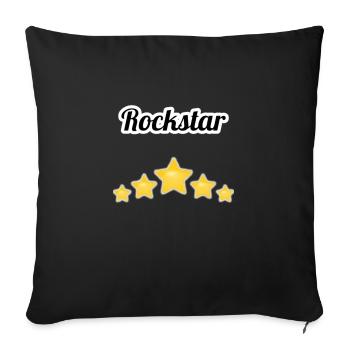 Rock Star - Sofa pillowcase 17,3'' x 17,3'' (45 x 45 cm) - black - Front