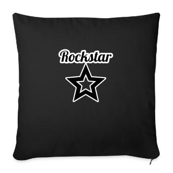 Rock Star - Sofa pillowcase 17,3'' x 17,3'' (45 x 45 cm) - black - Front