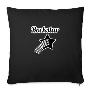 Rock Star - Sofa pillowcase 17,3'' x 17,3'' (45 x 45 cm) - black - Front