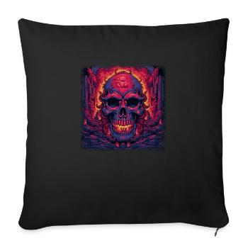 dirty fuck you exoskeletal fun birthday bday effrayant - Housse de coussin décorative 45 x 45 cm - noir - Devant