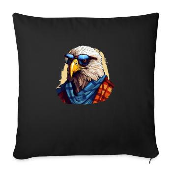 Streetwear Bald Eagle | Eagle lovers - Sofa pillowcase 17,3'' x 17,3'' (45 x 45 cm) - black - Front