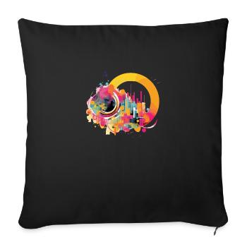 Design culture urbaine - Housse de coussin décorative 45 x 45 cm - noir - Devant