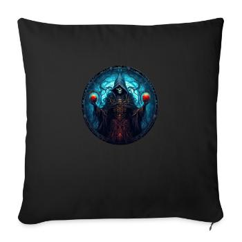 La mort comme composante de la vie - Housse de coussin décorative 45 x 45 cm - noir - Devant