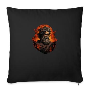 Ancient philosopher - Sofa pillowcase 17,3'' x 17,3'' (45 x 45 cm) - black - Front