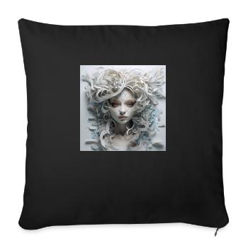 Prinzessin aus Papier - Sofakissenbezug 45 x 45 cm - Schwarz - Vorne
