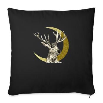 Deer - Sofa pillowcase 17,3'' x 17,3'' (45 x 45 cm) - black - Front