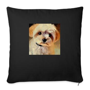 Le chien le plus mignon du monde - Housse de coussin décorative 45 x 45 cm - noir - Devant