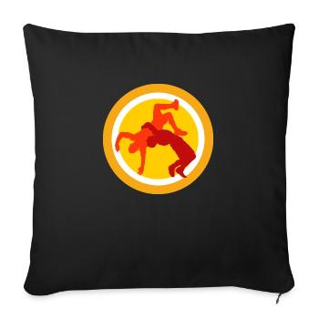 Wrestling Ring - Sofa pillowcase 17,3'' x 17,3'' (45 x 45 cm) - black - Front